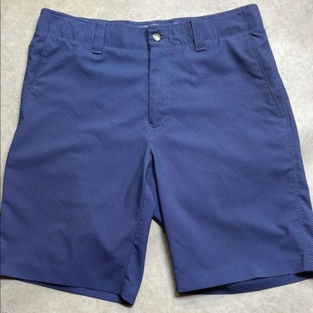 Callaway Mens Poly/elastane Blend Golf Shorts Blue/Black Sz 32